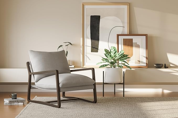 VALENCIA THEATER SEATING Lagon Wood Accent Chair, Mid-Century Modern Armchair - Image 2