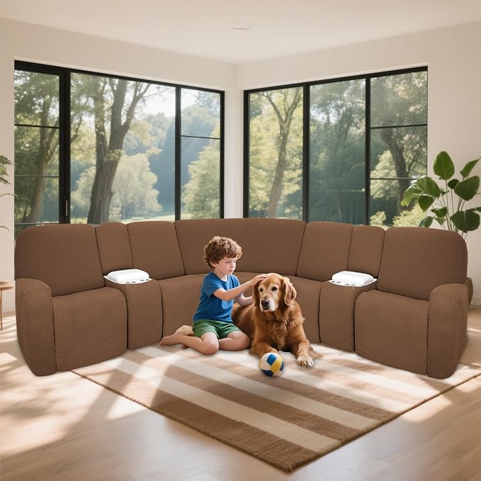 100% Waterproof Sectional Recliner Couch Covers - Image 2