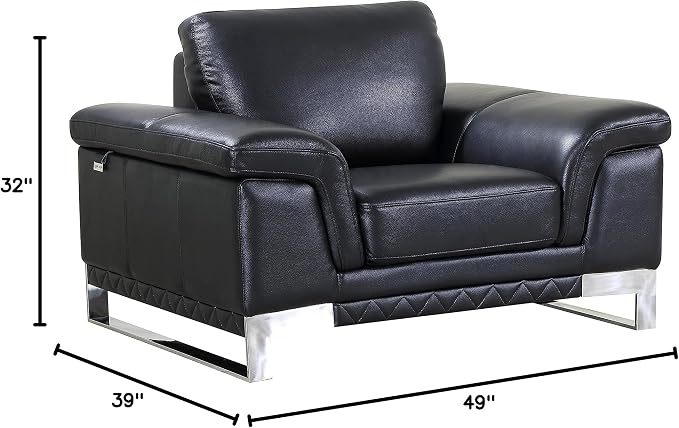 Blackjack Furniture Weston Collection Genuine Italian Leather Living Room Chair - Image 12