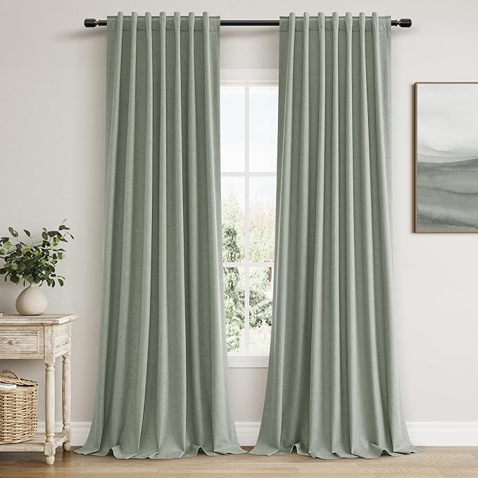 Guken 100% Blackout Curtains 90 Inch Length 2 Panels Set by Guken