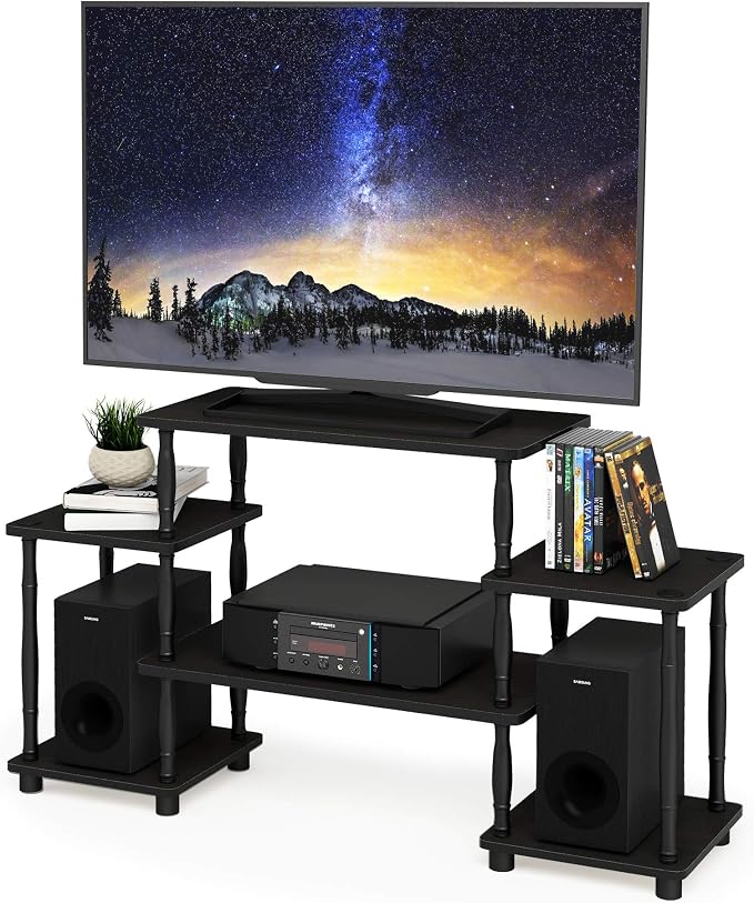 Furinno Turn-N-Tube No Tools Entertainment Center, Classic Square Corner by Furinno-FitsYourSpaceFitsYourBudget