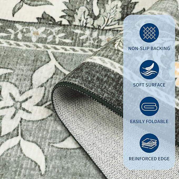 GarveeHome Provence Fog 2x3 Door Mat Indoor Rugs - Image 6