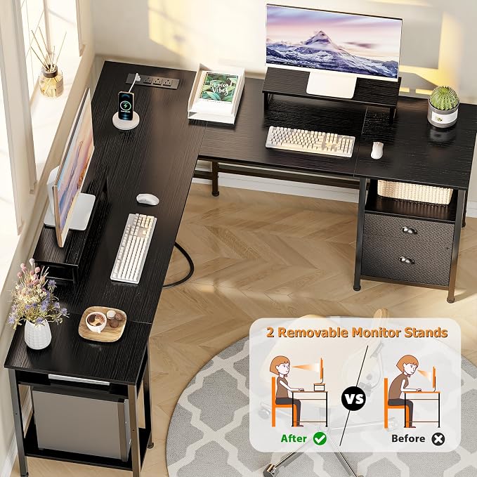 Furologee 66” L Shaped Desk - Image 5