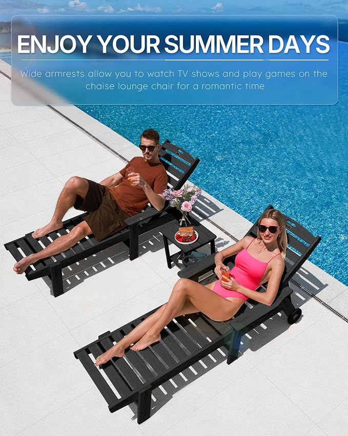 Patio Chaise Lounge Chair Outdoor - Image 3