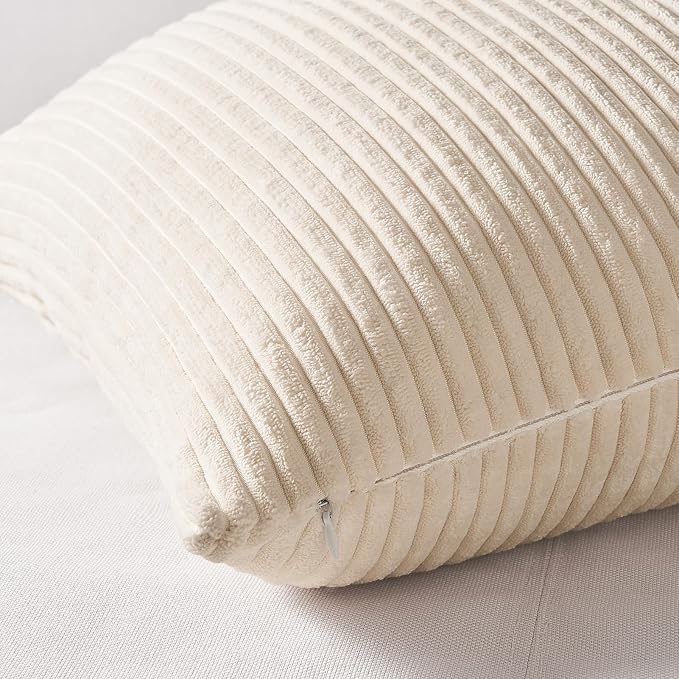 Topfinel 4 Packs Neutral Decorative Throw Pillows Covers 24x24 Inch - Image 2