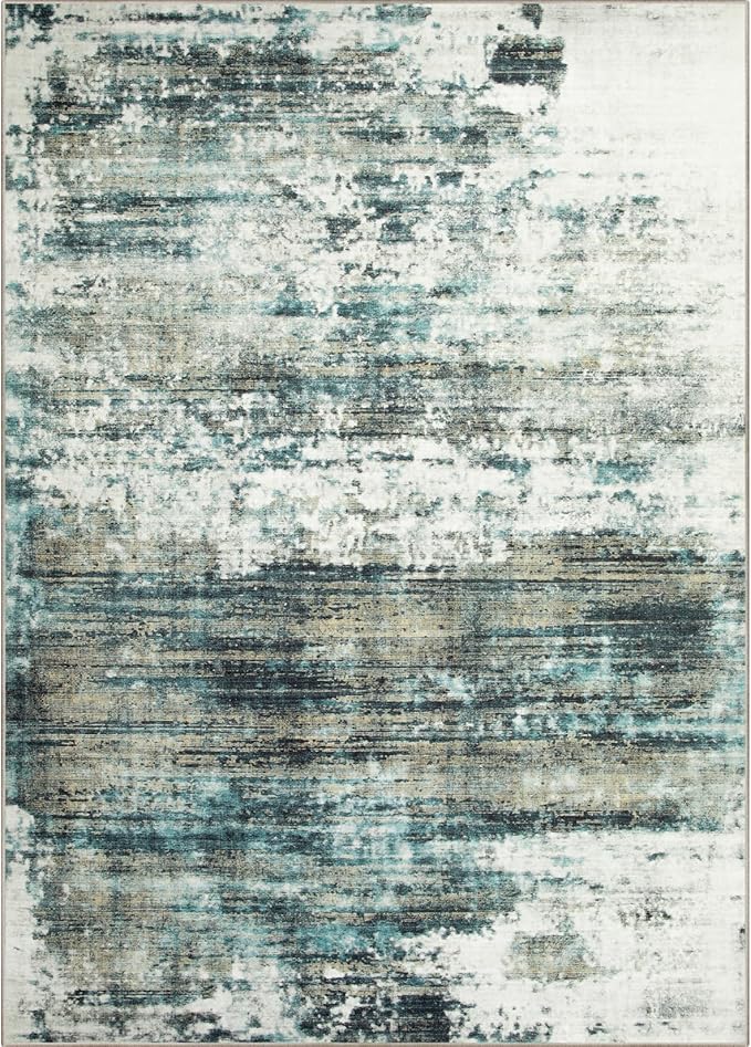5x7 Area Rugs Washable Rug: Modern Abstract Living Room Rug Soft Anti-Skid Thin - Image 8
