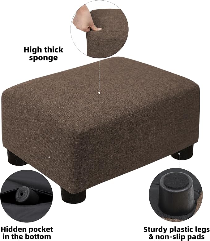 CAROLMADE Small Foot Stool Ottoman Footstool - Image 5