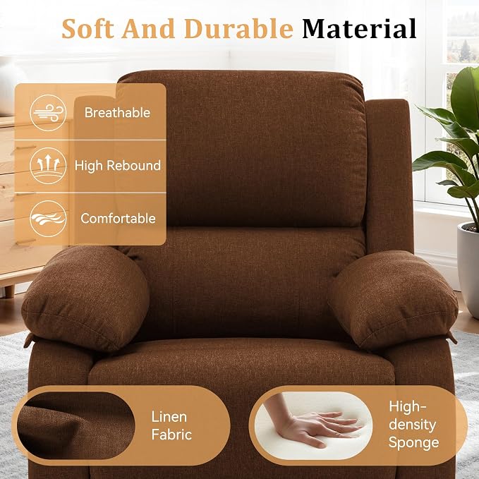 Korser Recliner Chair, 360 Swivel Rocker Chair - Image 6