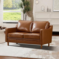 Kingfun 56" Faux Leather Sofa, Loveseat Couch, Mid Century Modern Love Seat by KINGFUN-Anexcitingoption