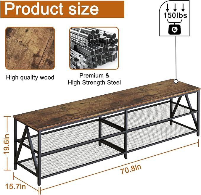 TV Stand for TVs up to 75 Inch, Entertainment Center for Living Room - Image 5