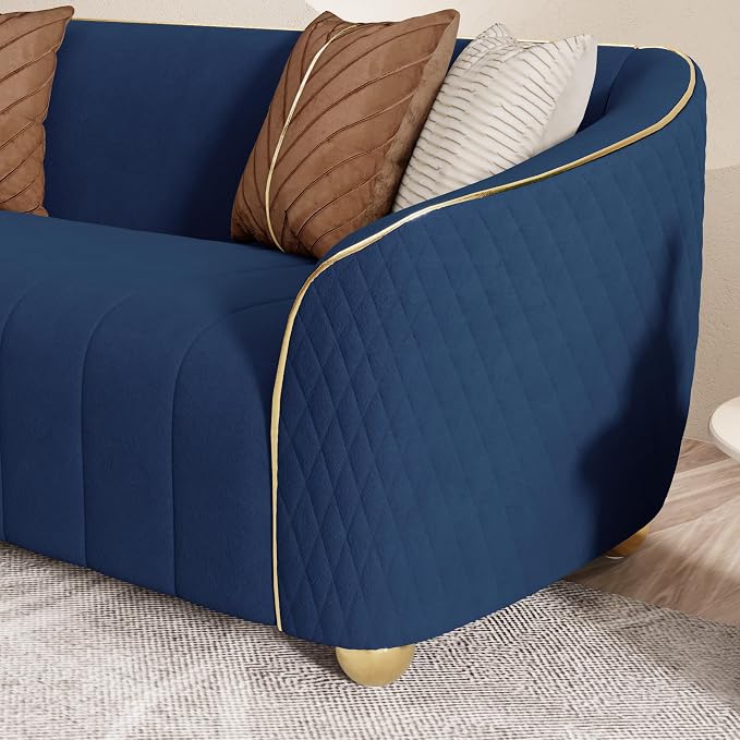 2-Piece Luxury Velvet Sofa Set for Living Room, Elegant Design Couch Set - Image 8