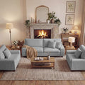 DOPEDIO Modern Living Room Sofa Set, 88.58" Chenille Loveseat by DOPEDIO