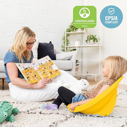 ECR4Kids Plastic Leaf Scoop Floor Rocker Seat, Classroom Furniture - Image 6