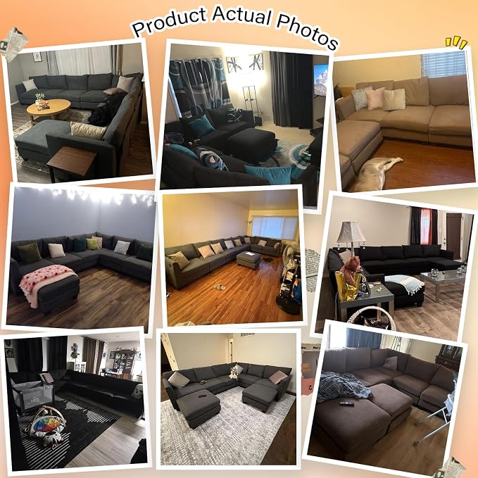 150.4" Large Sectional Couches for Living Room, 8 Seater L Shaped Modular - Image 3