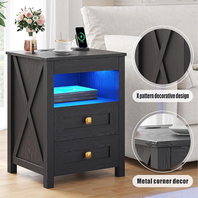 HWB LED Nightstand Set of 2 - Image 8