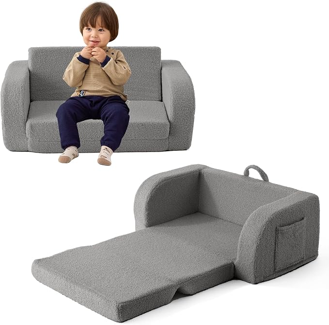 Toddler Couch, 2-in-1 Toddler Chairs Comfy 1-3 Years Old, Toddler Chair by MuaMelop