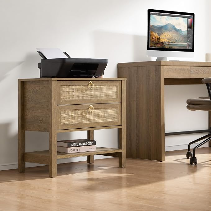 SICOTAS Night Stand with Drawers and Storage Shelf - Image 9