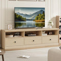 IDEALHOUSE 70in TV Stand for TVs up to 80", Mid Century Modern Entertainment by IDEALHOUSE