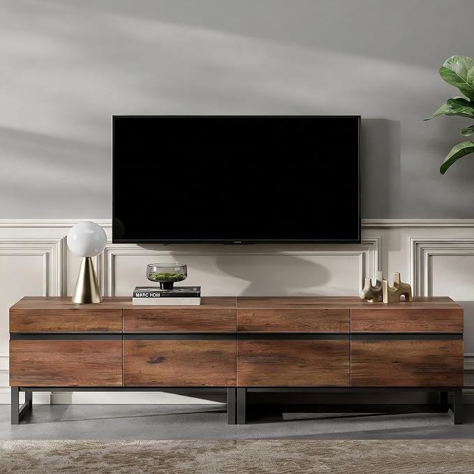 WAMPAT Modern TV Stand for 50-75 Inch TVs, Wood Entertainment Center - Image 8