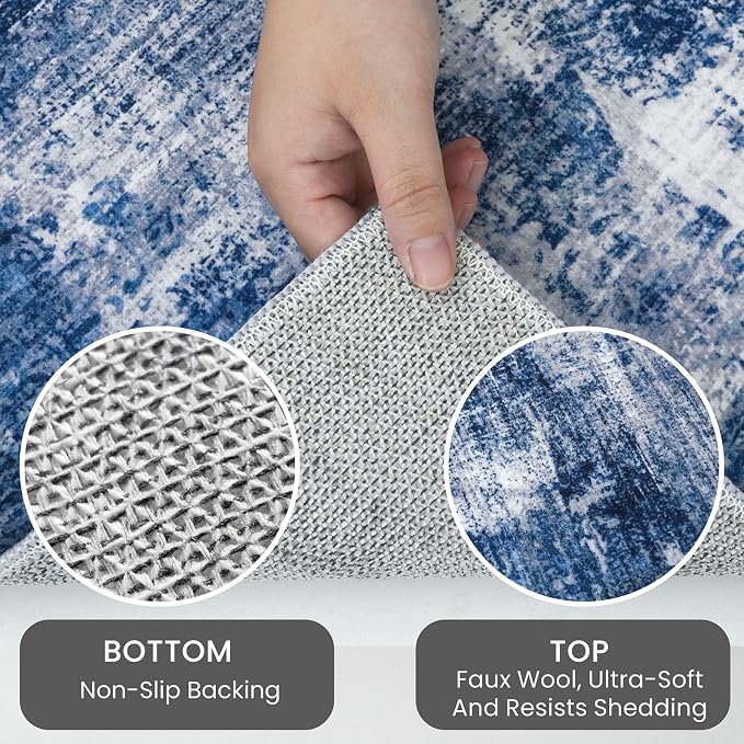 IOHOUZE Abstract Runner Rug 2x7 Ft Washable Runners - Image 4