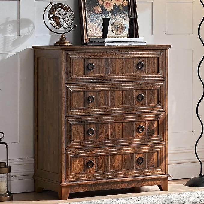 Joaxswe Farmhouse 4 Drawer Dresser - Image 4