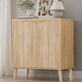 Homleke Buffet Cabinet with Storage, Modern Fluted Accent Sideboard with Doors by Homleke