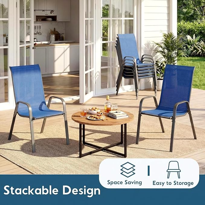 Arlopu 5 Piece Outdoor Patio Dining Set, Porch Furniture - Image 4