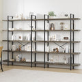 OtterOasis Bookshelf Set, Heavy Duty 5-Tier Industrial Bookcase, 120lbs Shelf by OtterOasis