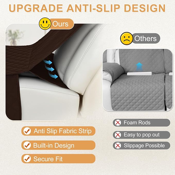 HDCAXKJ 100% Waterproof Reclining Sectional Couch Covers L Shape Recliner Sofa - Image 4