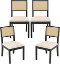 Westice Rattan Dining Chairs Set of 4, Farmhouse Natural Dining Room Chairs by ChairsforHomeLivingRoom