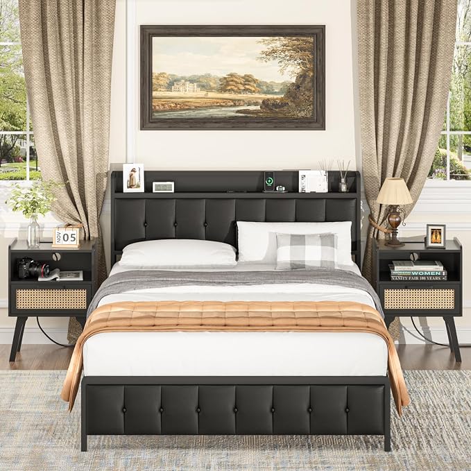 Lerliuo Rattan Nightstands Set of 2 - Image 2