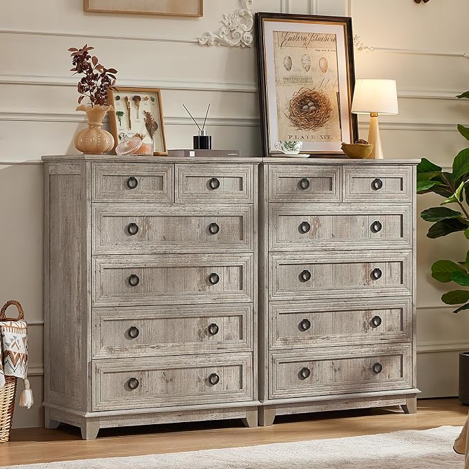 Joaxswe Farmhouse 6 Drawer Dresser - Image 5