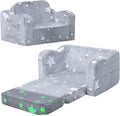 MeMoreCool Glowing Star Kids Chair, 2-in-1 Foldable Kids Couch by MeMoreCool