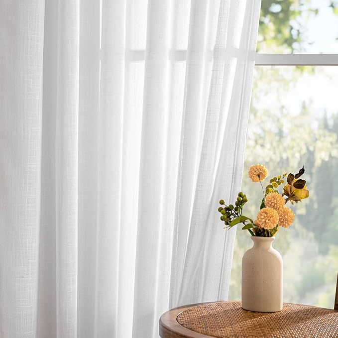 MYSKY HOME Short White Curtains - Image 9