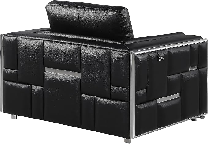Blackjack Furniture Catania Modern Top Grain Italian Leather Sofa Set - Image 20