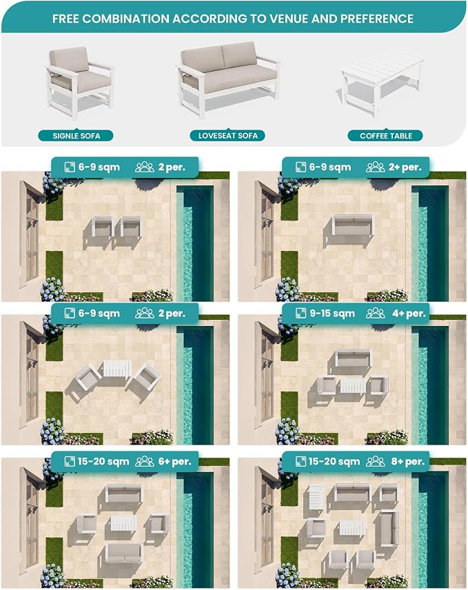 SERWALL HDPE Outdoor Loveseat - Image 8