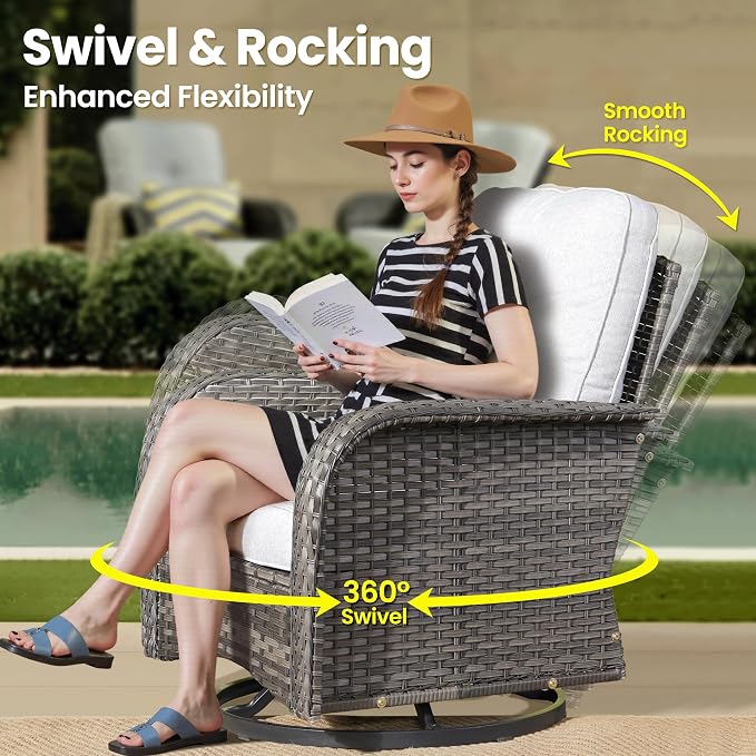 ovios 7-Piece Patio Furniture Set, Outdoor Wicker Sofa - Image 2