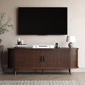 55 inch TV Stand with Power Outlet, Fluted Entertainment Center by Unknown