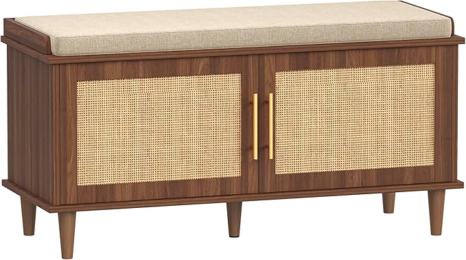 Akxomel Rattan Shoe Storage Bench by Akxomel