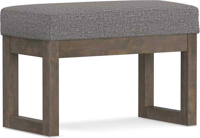 SIMPLIHOME Milltown Small Ottoman Bench - Image 6