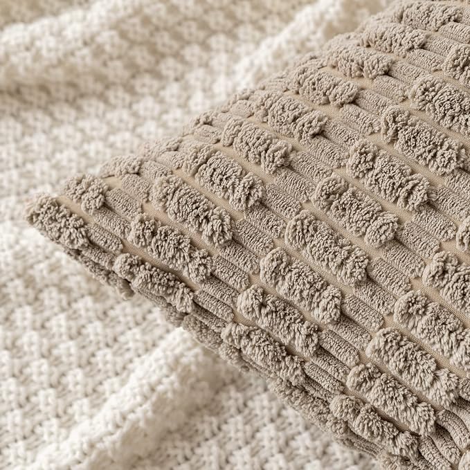 MIULEE Pack of 2 Corduroy Decorative Throw Pillow Covers 16x16 Inch Soft Boho - Image 2