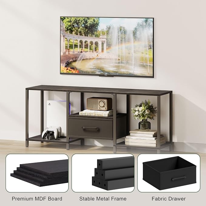 JARHETUN TV Stand with Fabric Drawer - Image 5