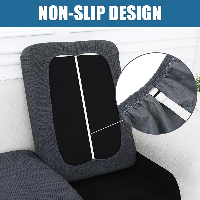 Smiry Waterproof Couch Cushion Covers, Stretch Jacquard Thick Sofa Cushion - Image 3