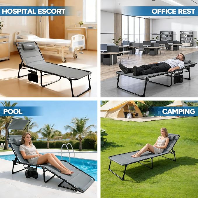 Outdoor Folding Lounge Chair - Image 8