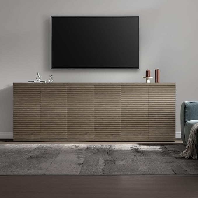 SICOTAS Buffet Cabinet with Storage Accent Sideboard Modern Credenza with Doors - Image 7