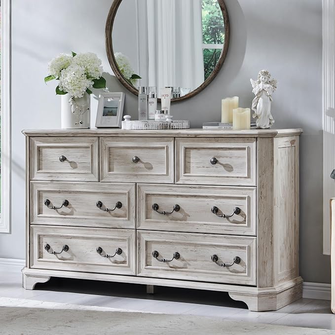 T4TREAM Farmhouse 7 Drawers Dresser by T4TREAMFurniture
