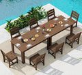 SERWALL Outdoor Dining Set for 8 – HDPE Patio Set by SERWALL