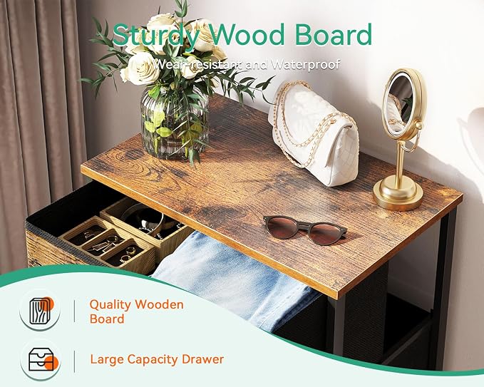 AODK Dresser for Bedroom with 4 Storage Drawers, Small Dressers Chest of - Image 6
