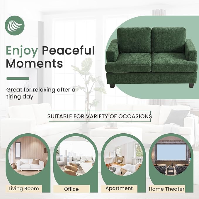 YOUDENOVA 2 Piece Set Comfy Sofa Couch, Loveseat Sofa * 2 - Image 7