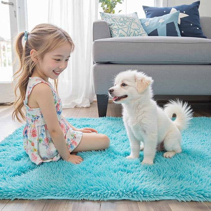 Area Rugs 9x12 Living Room, Shaggy Carpet Soft Plush Furry Bedside Rug Large - Image 7